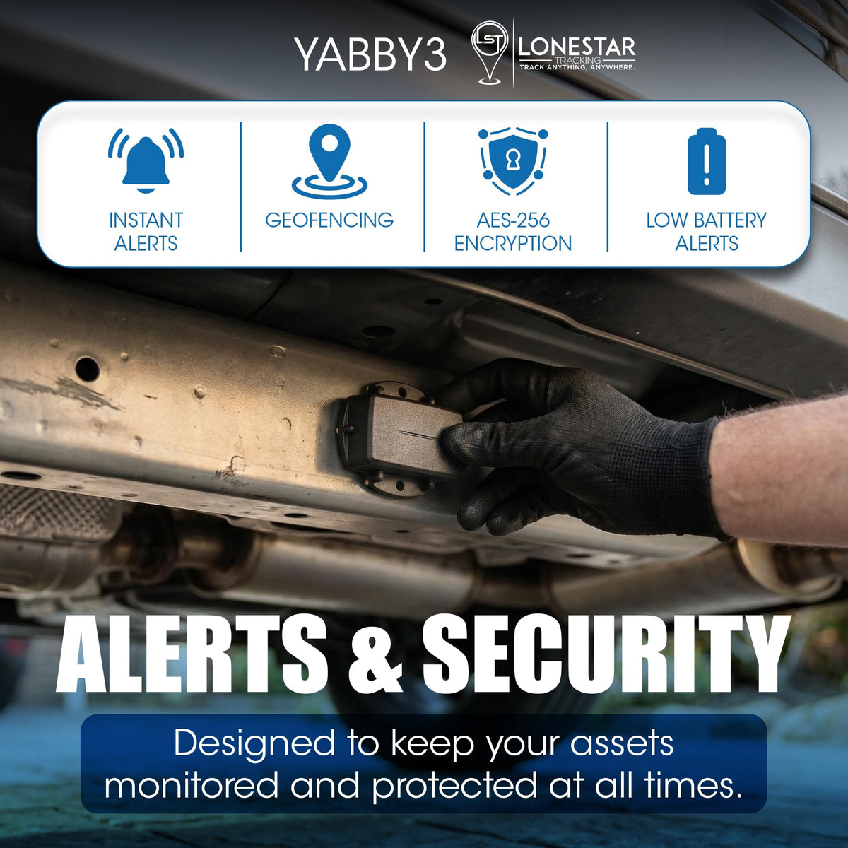 Lonestar Tracking Yabby3 GPS Tracker for Vehicles, Trailers & Equipment
