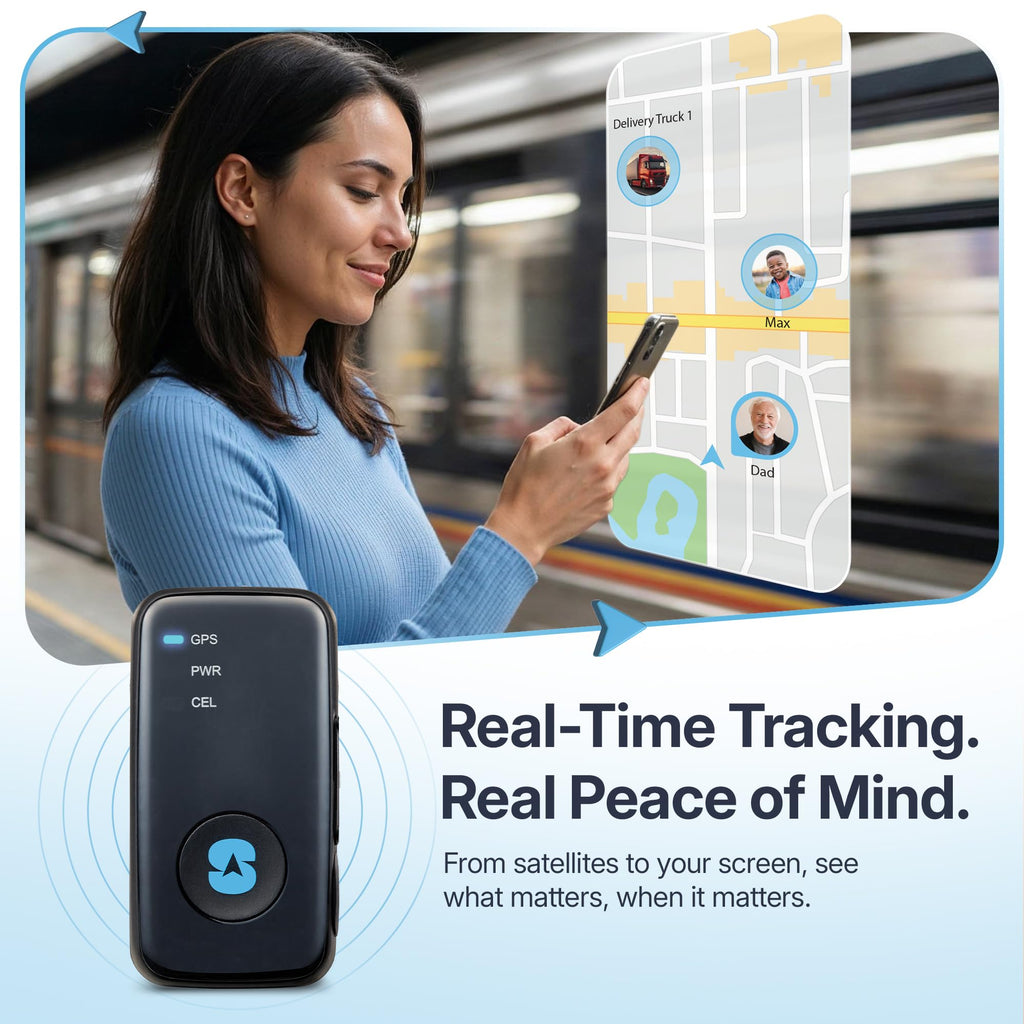 Spy Tec Atlas GPS Tracker for Vehicles & Kids | Up to 14-Day Battery Life | Geofencing, Portable Real Time Mini GPS Car Tracker w/Lifetime Support