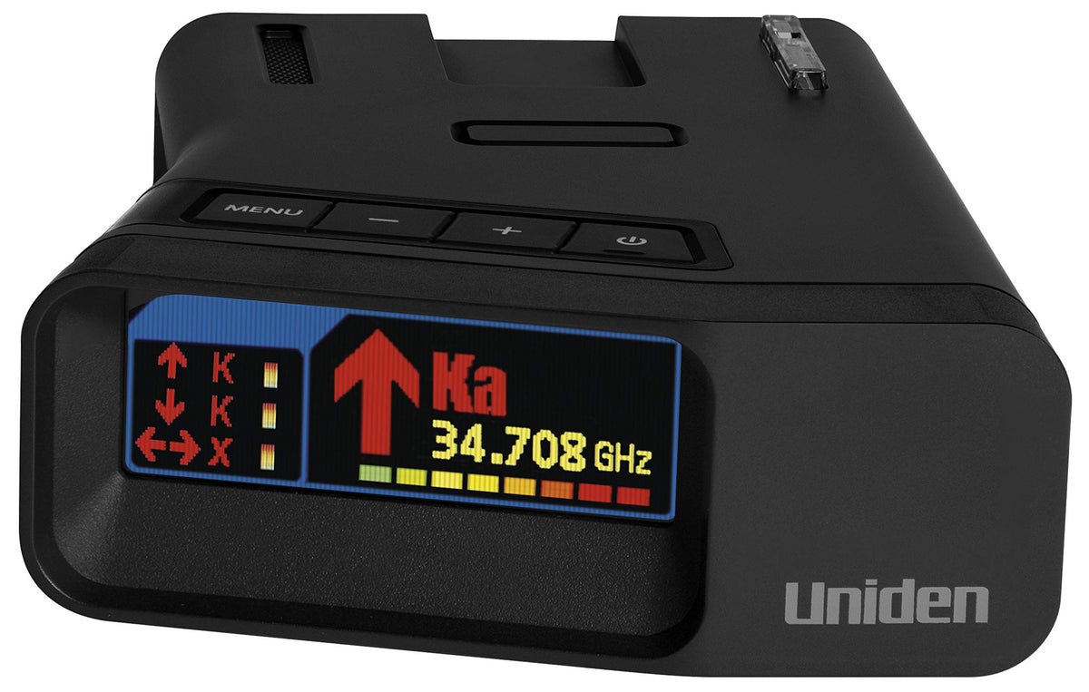 Uniden R7 Extreme Long Range Laser/Radar Detector, Built-in GPS w/Real-Time Alerts, Dual-Antennas Front & Rear w/Directional Arrows, Voice Alerts, Red Light Camera and Speed Camera Alerts