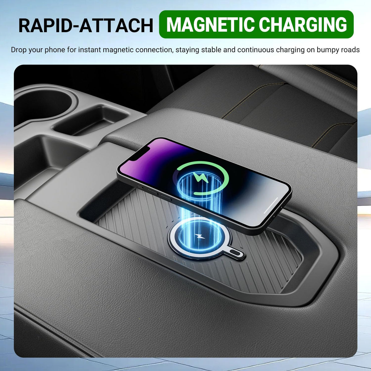 Xipoo Wireless Charger Compatible with 2019-2026 Chevy Silverado 1500